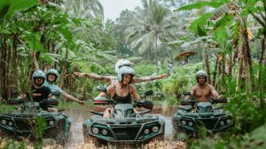 gorilla atv ride through tunnel rice field puddles