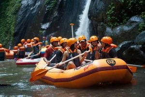 Fun White Water Rafting Ayung River with friend