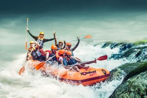 fast flowing White Water Rafting Ayung River