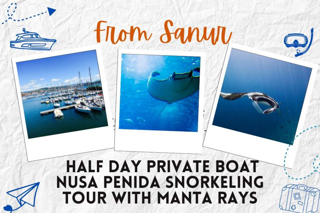 From Sanur: Half-Day Private Boat Nusa Penida Snorkeling Tour with Manta Rays