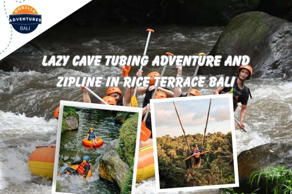 Lazy Cave Tubing Adventure and Zipline in Rice Terrace Bali