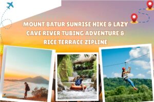 Mount Batur Sunrise Hike & Lazy Cave River Tubing Adventure & Rice Terrace Zipline