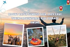Mount Batur Sunrise Trek, Lazy cave Tubing Adventure & Rice Terrace Swing