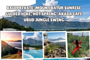 BALI Private: Mount Batur Sunrise Guided Hike, Hot Spring, Akasa Cafe & Ubud Jungle Swing